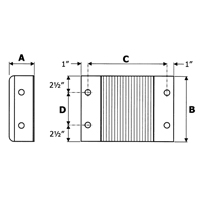 Butoirs de quai lamell&eacute;s, Horizontal, Caoutchouc, 12" la x 6" p x 10" h We Share Industrial Supply