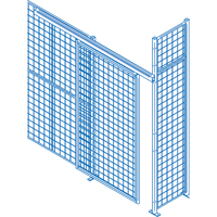 Composantes pour partitions & cloisons grillag&eacute;es - Portes coulissantes, 4' la x 8' h We Share Industrial Supply