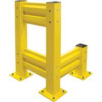 Industrial Safety Guard Rail, Steel, 19" L x 12" H, Safety Yellow We Share Industrial Supply
