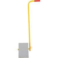 Aluminum Wheel Chock With Handle, 7" W x 11-7/8" D x 7-11/16" H We Share Industrial Supply