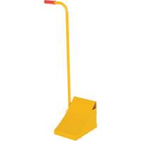 Ergo Handle Wheel Chock, Steel, Yellow, 8" W x 10-3/4" D x 9-1/8" H We Share Industrial Supply