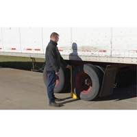 Ergo Handle Wheel Chock, Steel, Yellow, 8" W x 10-3/4" D x 9-1/8" H We Share Industrial Supply