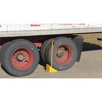 Ergo Handle Wheel Chock, Steel, Yellow, 8" W x 10-3/4" D x 9-1/8" H We Share Industrial Supply