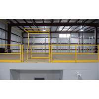 Barri&egrave;re de s&eacute;curit&eacute; pour mezzanine, 68-1/2" lo x 42" ha, 80-1/16" &eacute;lev&eacute;e, Jaune We Share Industrial Supply