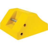 Cale de roue robustes, Ur&eacute;thane, Jaune, 15-1/2" la x 17-7/10" p x 10" h We Share Industrial Supply