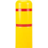 Polyethylene Bollard Cover, 4-1/2" Dia. x 52" L, Red/Yellow We Share Industrial Supply