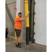 Polyethylene Bollard Cover, 6-5/8" Dia. x 60" L, Red/Yellow We Share Industrial Supply