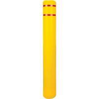 Polyethylene Bollard Cover, 6-5/8" Dia. x 52" L, Red/Yellow We Share Industrial Supply
