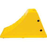 Cales de roue avec surface antid&eacute;rapante en aluminium, Polyur&eacute;thane, Jaune s&eacute;curit&eacute; OSHA, 11-1/4" la x 21" p x 12-1/4" h We Share Industrial Supply