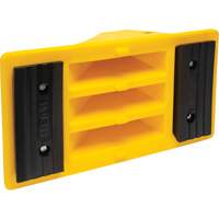 Wheel Chocks with Rubber Tread, Polyurethane, Yellow, 11-1/4" W x 21" D x 12-1/4" H We Share Industrial Supply