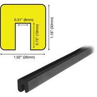 Butoir de protection de rebords mod&egrave;le G 5M, Longueur 2' (0,6096 m) We Share Industrial Supply