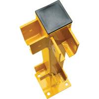 Corner Post for Light-Duty Guard Rails, Steel, 42" H, Safety Yellow We Share Industrial Supply