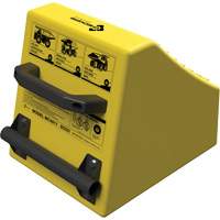Checkers Safety Heavy-Duty Ultra Class Mining Wheel Chock, HDPE, Yellow, 14-1/2" W x 17-1/2" D x 16" H We Share Industrial Supply