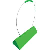 Checkers Safety SafeRay  Aircraft Wheel Chock with Ergonomic Cable Handle, Urethane, Fluorescent Green, 24" W x 8" D x 6" H We Share Industrial Supply