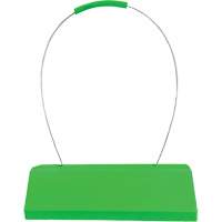 Checkers Safety SafeRay  Aircraft Wheel Chock with Ergonomic Cable Handle, Urethane, Fluorescent Green, 24" W x 8" D x 6" H We Share Industrial Supply