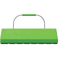 Checkers Safety SafeRay  Aircraft Wheel Chock with Cable Handle & Rubber Pad, Urethane, Fluorescent Green, 24" W x 8" D x 6" H We Share Industrial Supply