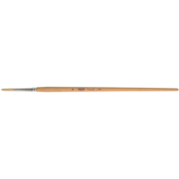Pure White Bristle Round Marking Paint Brush, 7/32" Brush Width, White China, Wood Handle We Share Industrial Supply