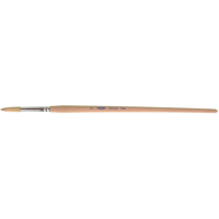Pure White Bristle Round Marking Paint Brush, 9/32" Brush Width, White China, Wood Handle We Share Industrial Supply