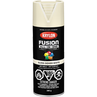 Peinture &agrave; pulv&eacute;riser tout en un Fusion, Blanc Dover, Brillant, 12 oz, Canette a&eacute;rosol We Share Industrial Supply