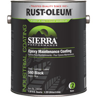 Rev&ecirc;tement dentretien &eacute;poxydique &agrave; base deau Sierra S60 Partie 2 Couche de fond, Gallon, Noir We Share Industrial Supply