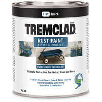 Peinture antirouille &agrave; base d'eau Tremclad, 946 ml, Canette, Noir We Share Industrial Supply