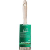Pinceau pour murs et moulures One Coat, Soie blanche, Manche Bois, Largeur de 2" We Share Industrial Supply