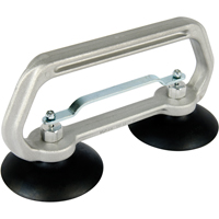 Vacuum Cups - Heavy-Duty Double Cup, 50 lbs. Capacity, 4", Pull-bar, 10" Handle Length We Share Industrial Supply