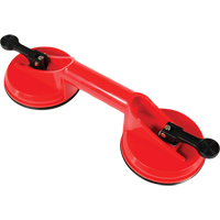 Ventouses de levage manuel - Ventouses doubles, 66 lb Capacit&eacute;, 4-5/8", Levier, 13" Longueur de la manche We Share Industrial Supply