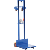 Platform Lift Stacker, Hand Winch Operated, 400 lbs. Capacity, 58" Max Lift We Share Industrial Supply