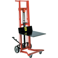 Hydraulic Platform Lift Stacker, Foot Pump Operated, 750 lbs. Capacity, 54" Max Lift We Share Industrial Supply