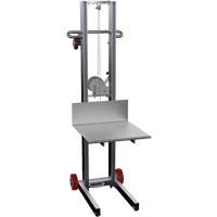 Platform Lift Stacker, Hand Winch Operated, 400 lbs. Capacity, 58" Max Lift We Share Industrial Supply