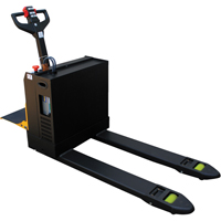 Fully Powered Electric Pallet Truck With  Stand-On Platform, 4500 lbs. Cap., 48" L x 30.25" W We Share Industrial Supply