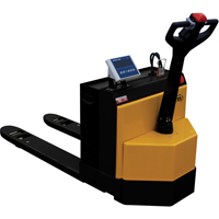 Fully Powered Electric Pallet Truck With  Scale, 4500 lbs. Cap., 48" L x 30.25" W We Share Industrial Supply