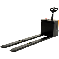 Fully Powered Electric Pallet Truck With  Stand-On Platform, 4500 lbs. Cap., 96" L x 30" W We Share Industrial Supply