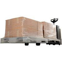 Fully Powered Electric Pallet Truck With  Stand-On Platform, 4500 lbs. Cap., 96" L x 30" W We Share Industrial Supply