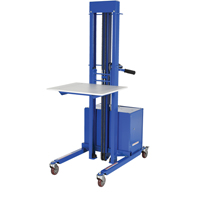 Quick Lift Stacker, Electric Operated, 400 lbs. Capacity, 57" Max Lift We Share Industrial Supply