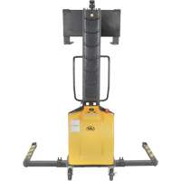 Narrow Mast Powered Lift Stacker, Electric Operated, 1000 lbs. Capacity, 63" Max Lift We Share Industrial Supply