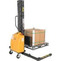 Narrow Mast Powered Lift Stacker, Electric Operated, 1000 lbs. Capacity, 63" Max Lift We Share Industrial Supply