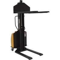 Narrow Mast Powered Lift Stacker, Electric Operated, 1000 lbs. Capacity, 63" Max Lift We Share Industrial Supply