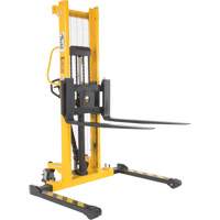 Manual Hydraulic Stacker, Hand Pump Operated, 2000 lbs. Capacity, 63" Max Lift We Share Industrial Supply