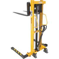 Manual Hydraulic Stacker, Hand Pump Operated, 2000 lbs. Capacity, 63" Max Lift We Share Industrial Supply