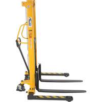 Manual Hydraulic Stacker, Hand Pump Operated, 2000 lbs. Capacity, 63" Max Lift We Share Industrial Supply