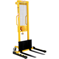 Manual Stacker, Hand Winch Operated, 770 lbs. Capacity, 60" Max Lift We Share Industrial Supply