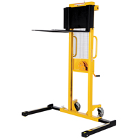 Manual Stacker, Hand Winch Operated, 770 lbs. Capacity, 60" Max Lift We Share Industrial Supply