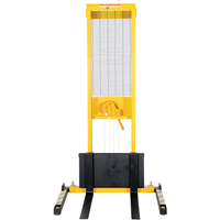 Manual Stacker, Hand Winch Operated, 770 lbs. Capacity, 60" Max Lift We Share Industrial Supply