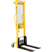 Manual Stacker, Hand Winch Operated, 770 lbs. Capacity, 60" Max Lift We Share Industrial Supply
