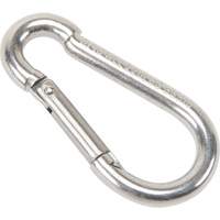Stainless Steel Snap Hook, 220 lbs (0.11 tons) Working Load Limit, 3/16" Size, 5/16" Eye We Share Industrial Supply