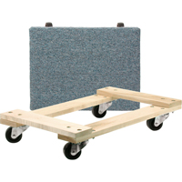Chariots en bois franc - usage moyen, Roues en Polyol&eacute;fine, Capacit&eacute; de 900 lb, 18" la x 24" p x 7" h We Share Industrial Supply