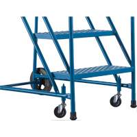 CSA-Certified Rolling Step Ladder, 5 Steps, 22" Step Width, 46" Platform Height, Steel We Share Industrial Supply