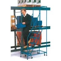 Escabeau roulant certifi&eacute; par la CSA, 6 marches, Largeur de la marche 22", Hauteur de la plateforme 55", Acier We Share Industrial Supply
